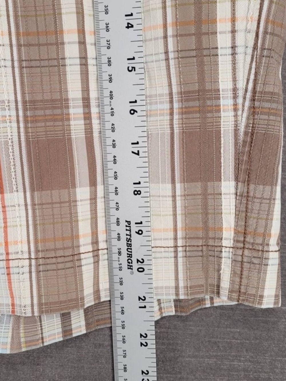 Tommy Bahama Board Shorts Silk Blend Golf Mens Plaid‎ Brown White Size 38 - Picture 3 of 6